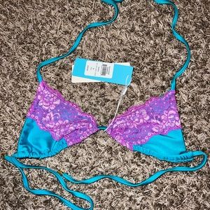 Beach bunny womens bikini swimsuit size s top turquoise